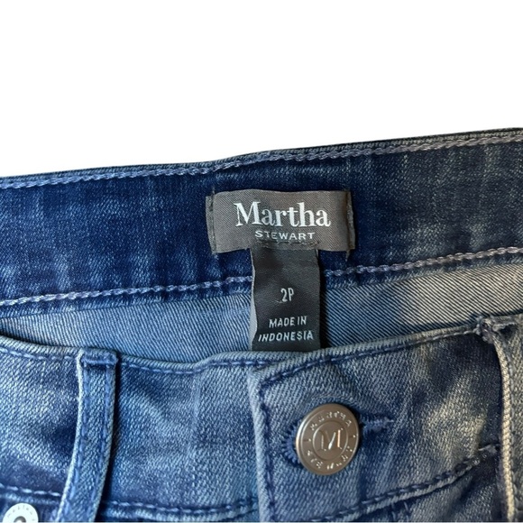 Women's Martha Stewart  Blue Patchwork Jeans 2P - Picture 5 of 9